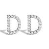 10K White Gold 1/10 Cttw Diamond Initial â€œAâ€ Stud Earring