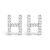 10K White Gold 1/10 Cttw Diamond Initial â€œAâ€ Stud Earring
