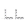 10K White Gold 1/10 Cttw Diamond Initial â€œAâ€ Stud Earring
