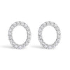 10K White Gold 1/10 Cttw Diamond Initial â€œAâ€ Stud Earring