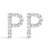 10K White Gold 1/10 Cttw Diamond Initial â€œAâ€ Stud Earring