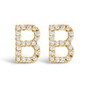 10K White Gold 1/10 Cttw Diamond Initial â€œAâ€ Stud Earring