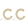 10K White Gold 1/10 Cttw Diamond Initial â€œAâ€ Stud Earring