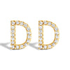 10K White Gold 1/10 Cttw Diamond Initial â€œAâ€ Stud Earring
