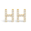 10K White Gold 1/10 Cttw Diamond Initial â€œAâ€ Stud Earring