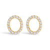 10K White Gold 1/10 Cttw Diamond Initial â€œAâ€ Stud Earring
