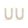 10K White Gold 1/10 Cttw Diamond Initial â€œAâ€ Stud Earring