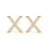 10K White Gold 1/10 Cttw Diamond Initial â€œAâ€ Stud Earring