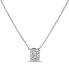 10K White Gold Diamond Accent "A" Initial Bubble Pendant Necklace
