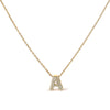 10K White Gold Diamond Accent "A" Initial Bubble Pendant Necklace
