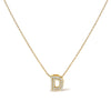 10K White Gold Diamond Accent "A" Initial Bubble Pendant Necklace