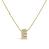 10K White Gold Diamond Accent "A" Initial Bubble Pendant Necklace