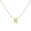 10K White Gold Diamond Accent "A" Initial Bubble Pendant Necklace