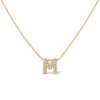 10K White Gold Diamond Accent "A" Initial Bubble Pendant Necklace