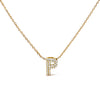 10K White Gold Diamond Accent "A" Initial Bubble Pendant Necklace