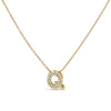 10K White Gold Diamond Accent "A" Initial Bubble Pendant Necklace
