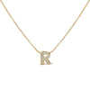 10K White Gold Diamond Accent "A" Initial Bubble Pendant Necklace