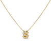 10K White Gold Diamond Accent "A" Initial Bubble Pendant Necklace