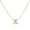 10K White Gold Diamond Accent "A" Initial Bubble Pendant Necklace