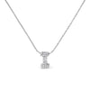 10K White Gold Diamond Accent "A" Initial Bubble Pendant Necklace