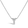 10K White Gold Diamond Accent "A" Initial Bubble Pendant Necklace