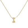10K White Gold Diamond Accent "A" Initial Bubble Pendant Necklace