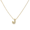 10K White Gold Diamond Accent "A" Initial Bubble Pendant Necklace