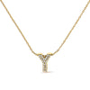 10K White Gold Diamond Accent "A" Initial Bubble Pendant Necklace