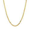 2.0mm 14k Yellow Gold Semi Solid Box Chain