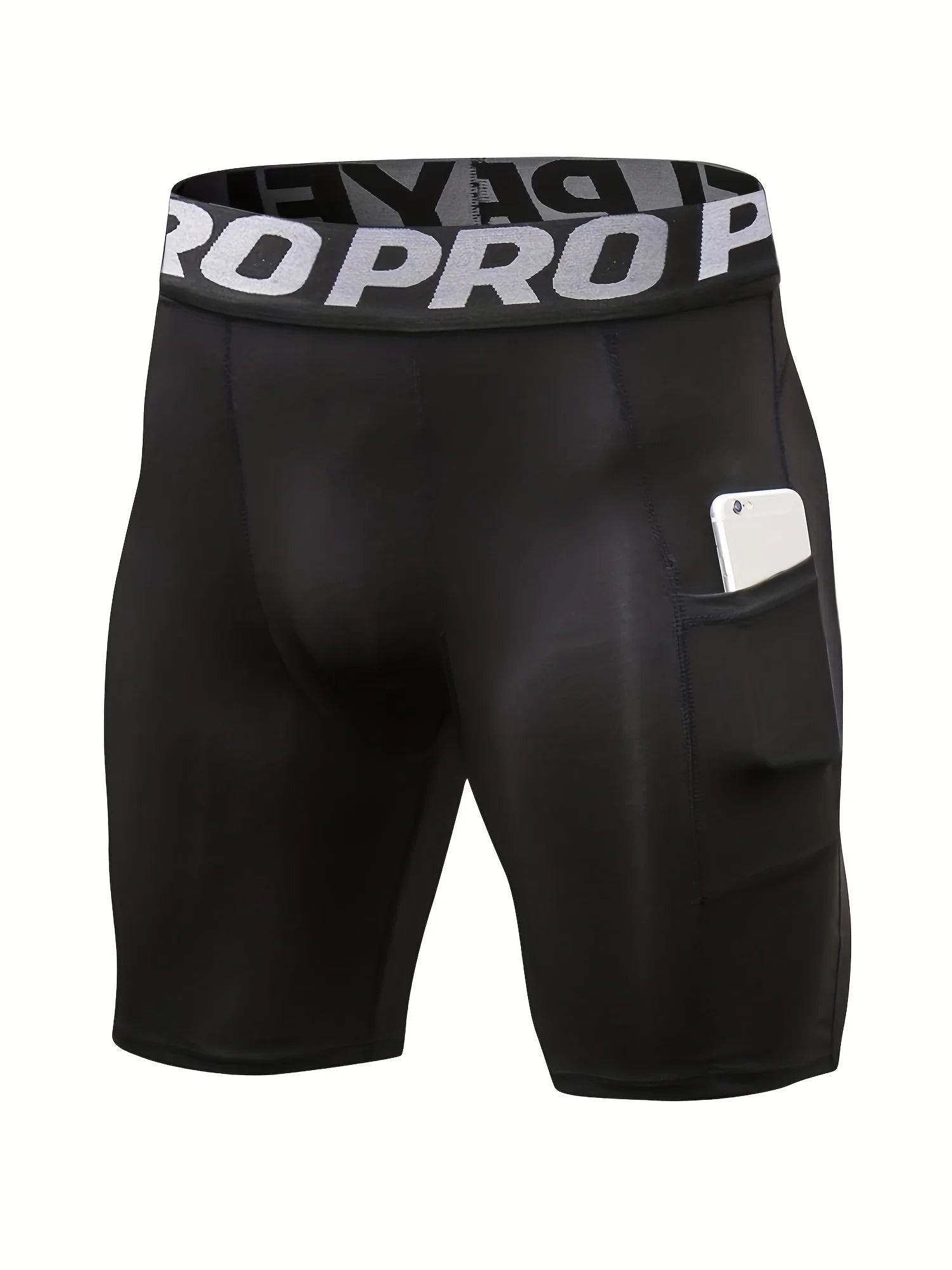 Compression Shorts Men with Pocket, Spandex Running Shorts Sport Athletic Workout Performance Underwear