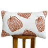White pumpkin lumbar pillow cover