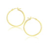 14k Yellow Gold Polished Hoop Earrings (25 mm)