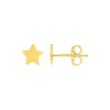 14k Yellow Gold Post Earrings with Stars