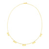 14k Yellow Gold Necklace with Circle Dangle Stations