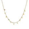 Choker Necklace with Hammered Beads in 14k Yellow Gold