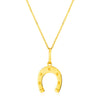 14K Yellow Gold Necklace with Horseshoe