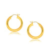 14k Yellow Gold Polished Hoop Earrings (30 mm)