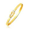 Intertwined Knot Slip On Bangle in 14k Two-Tone Gold (5.0mm)