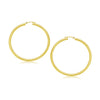 14k Yellow Gold Polished Hoop Earrings (3x30mm)