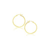 14k Yellow Gold Polished Hoop Earrings (20 mm)
