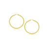 14k Yellow Gold Polished Hoop Earrings (2- mm)