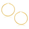 14k Yellow Gold Polished Hoop Earrings (30mm)
