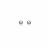 14k White Gold Classic Round Stud Earrings (5.0 mm)