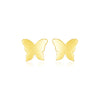 14k Yellow Gold Polished Butterfly Earrings