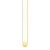 14k Yellow Gold Necklace with Polished Round Pendant with Diamond