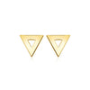 14k Yellow Gold Polished Open Triangle Post Earrings