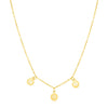 14k Yellow Gold Mom Necklace with Circle Drops