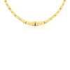 14K Yellow Gold Necklace with Graduated Greek Meander Motif Links
