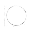 Sterling Silver Large Polished Round Hoop Earrings