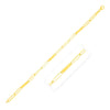14k Yellow Gold 7 inch Alternating Paperclip Chain Link and Gold Bar Bracelet